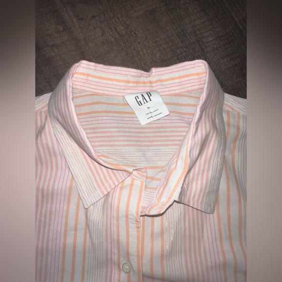 GAP Striped Long Sleeve Oxford Shirt - Picture 5 of 7